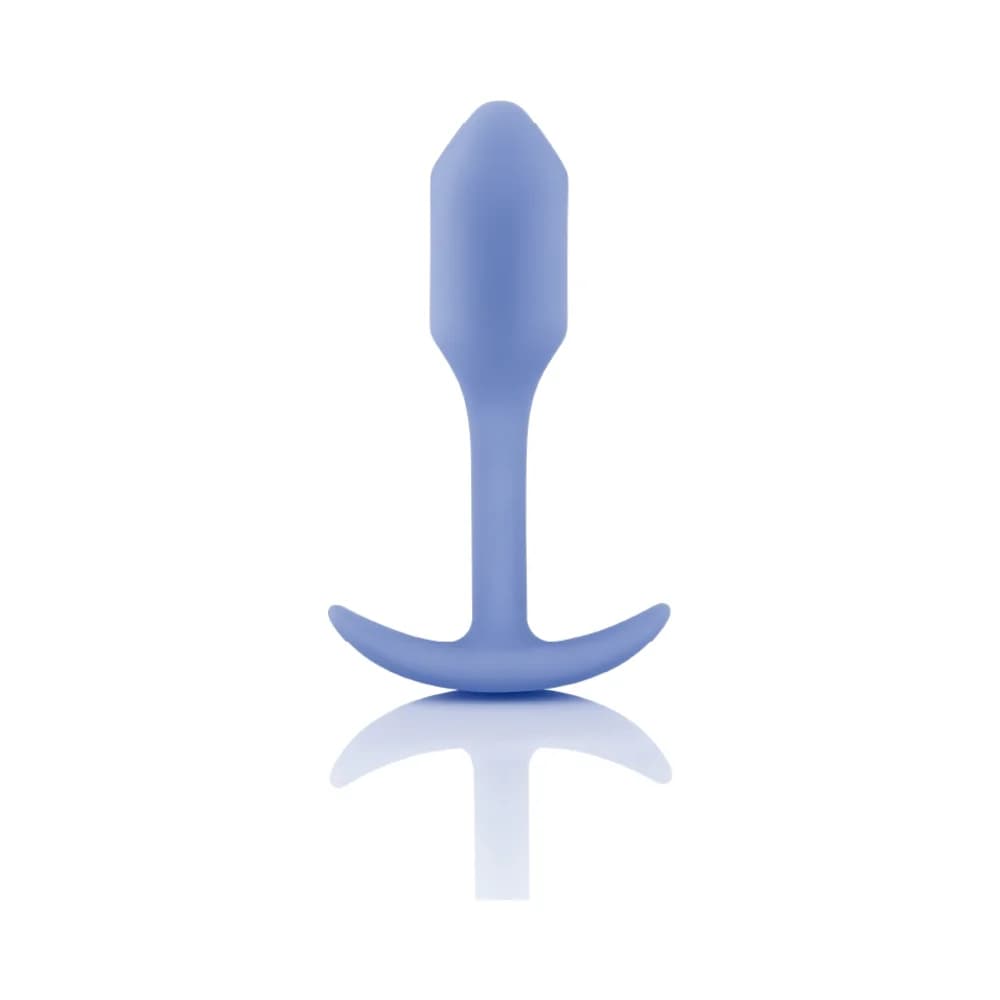 B-Vibe Snug Plug 1 Weighted Silicone Anal Plug Violet thumbnail 3