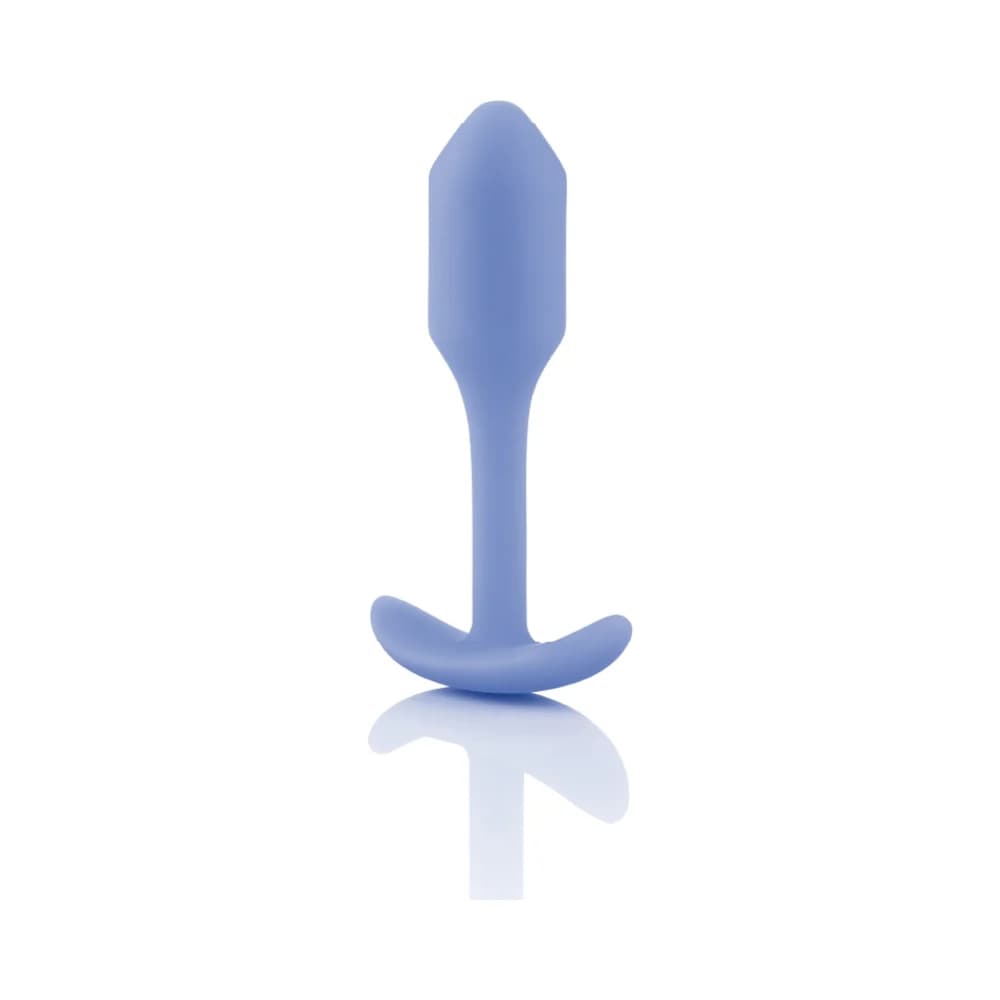 B-Vibe Snug Plug 1 Weighted Silicone Anal Plug Violet thumbnail 4