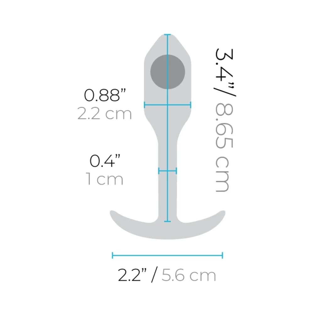 B-Vibe Snug Plug 1 Weighted Silicone Anal Plug Violet thumbnail 7