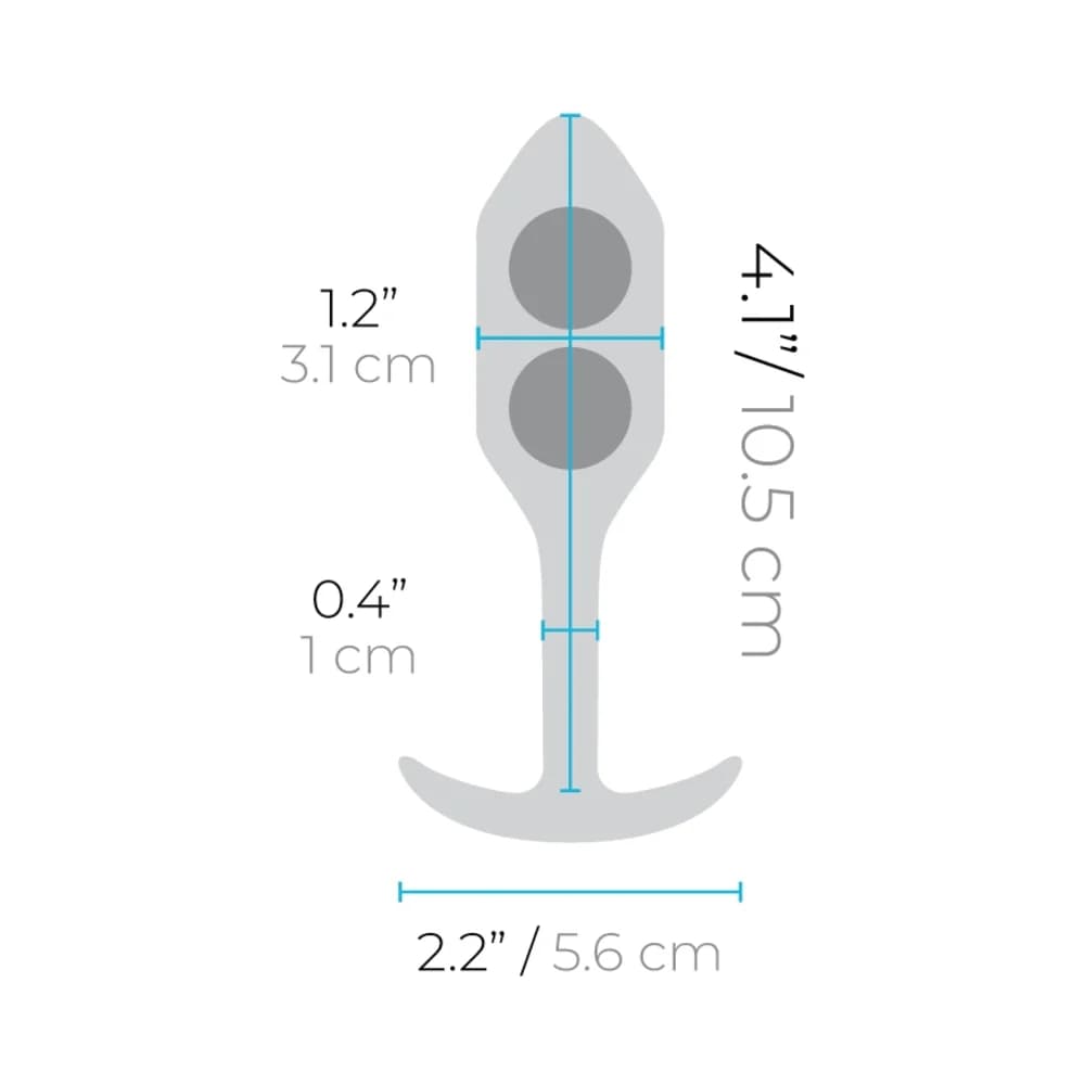 b-Vibe Snug Plug 2 Weighted Silicone Anal Plug Coral thumbnail 7