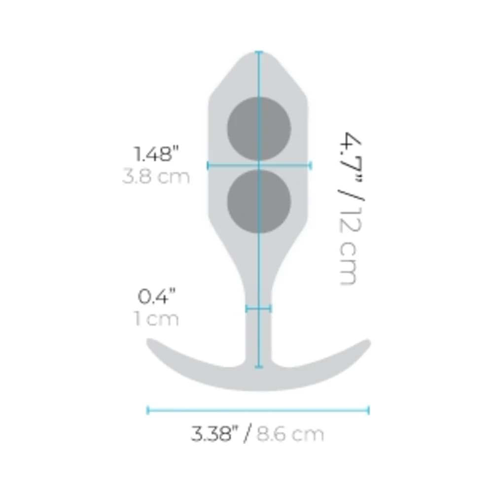 b-Vibe Snug Plug 3 Weighted Silicone Anal Plug Lime thumbnail 7