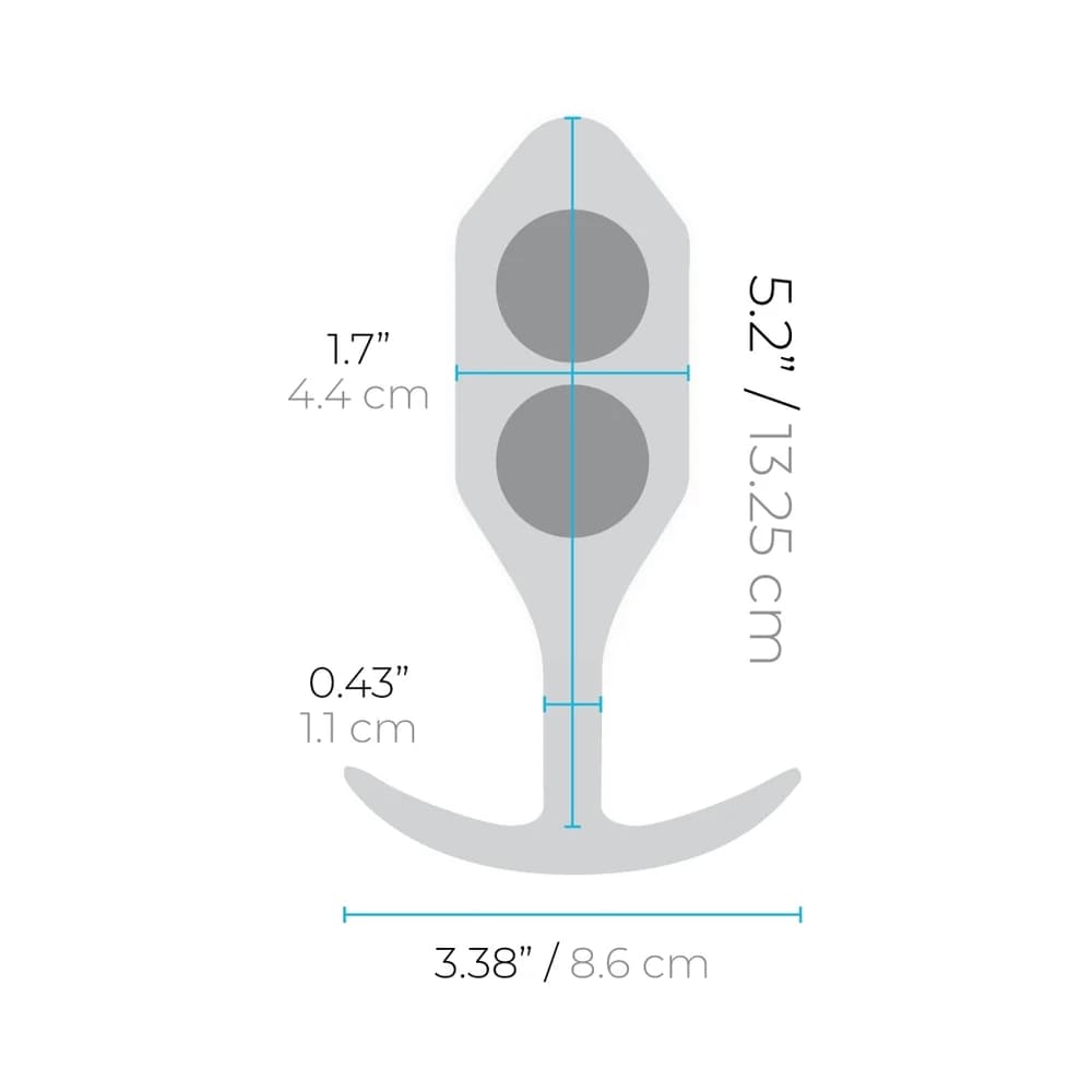 b-Vibe Snug Plug 4 Weighted Silicone Anal Plug Navy thumbnail 7