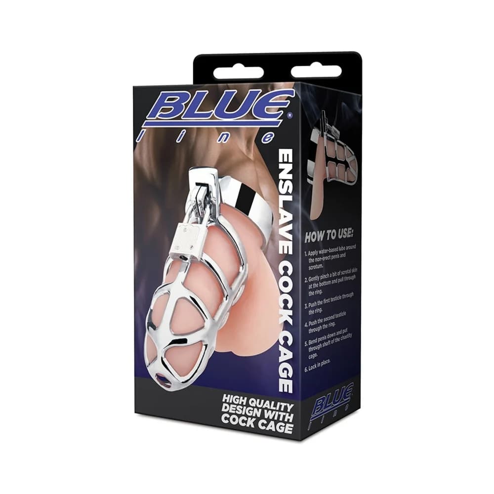 Blue Line Enslave Cock Cage thumbnail 2