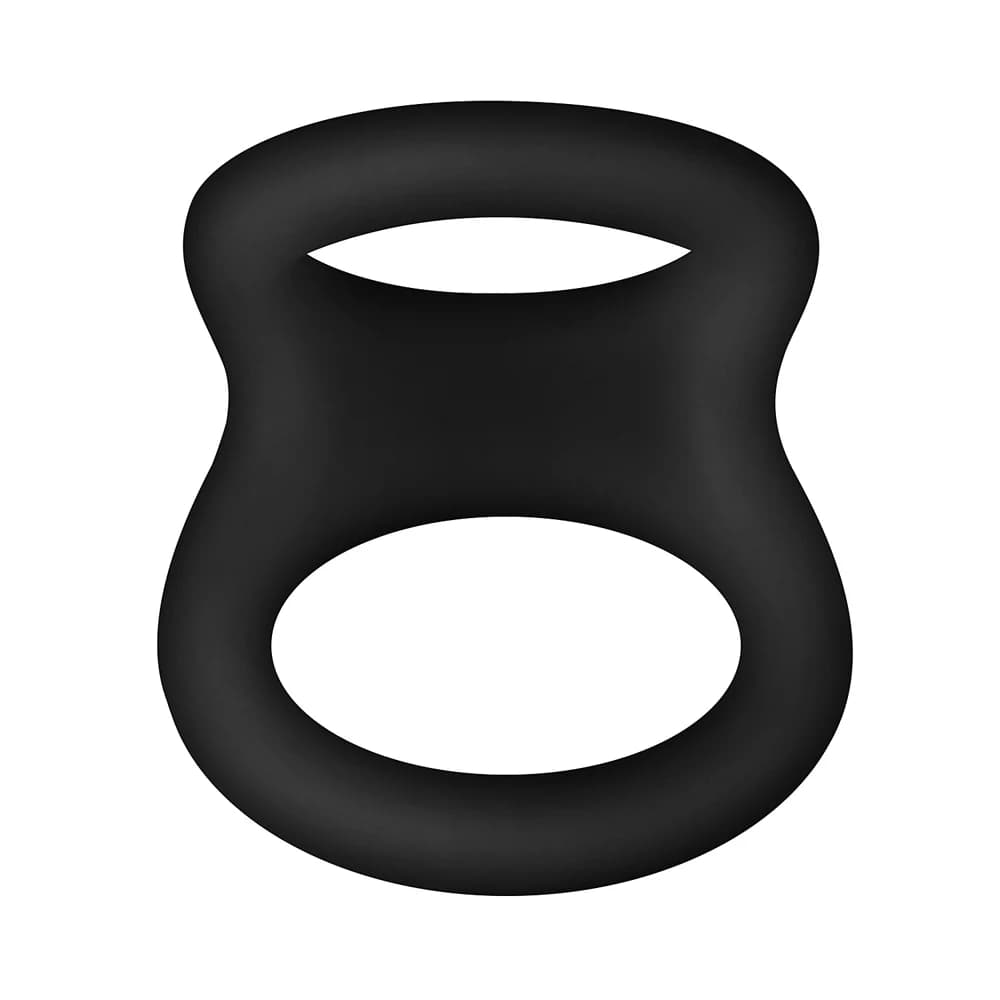 Forto F-22 Liquid Silicone Cock & Ball D-Ring Small Black thumbnail 2