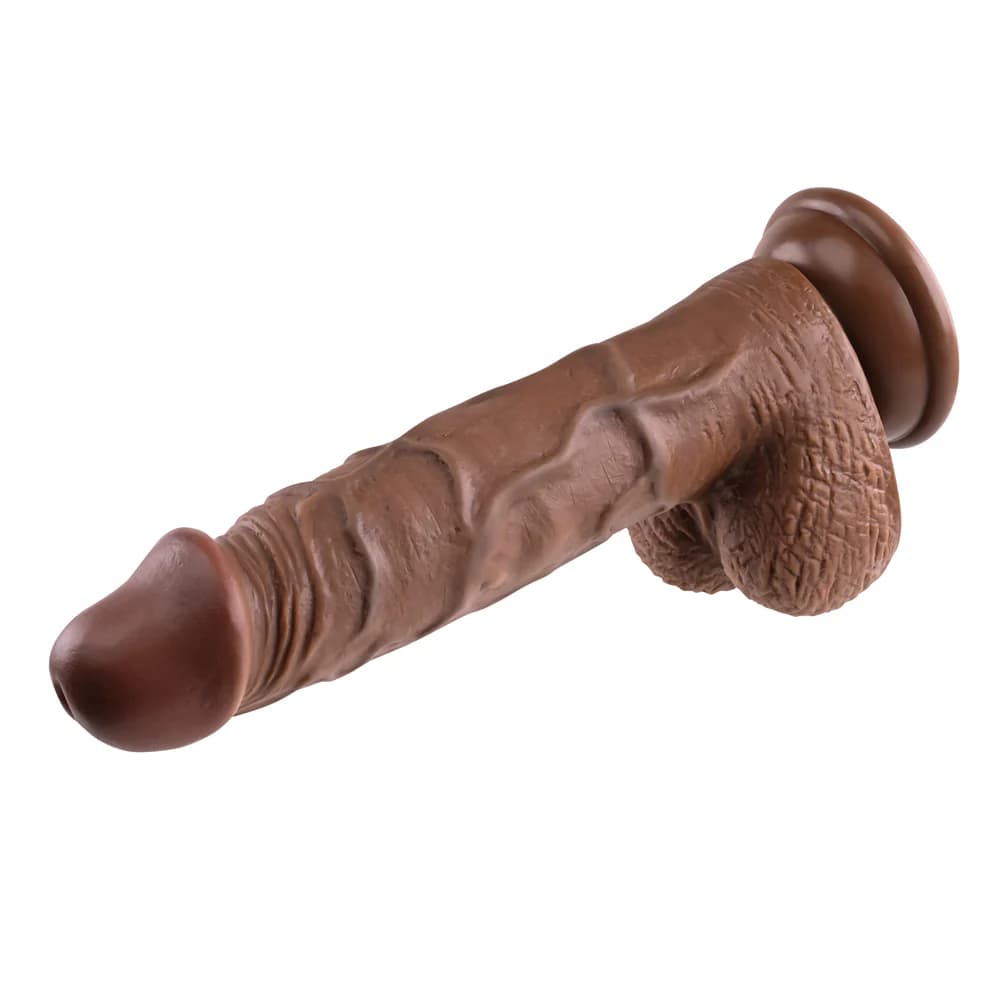 Evolved Realistic 8 in. Dildo With Balls Brown thumbnail 6