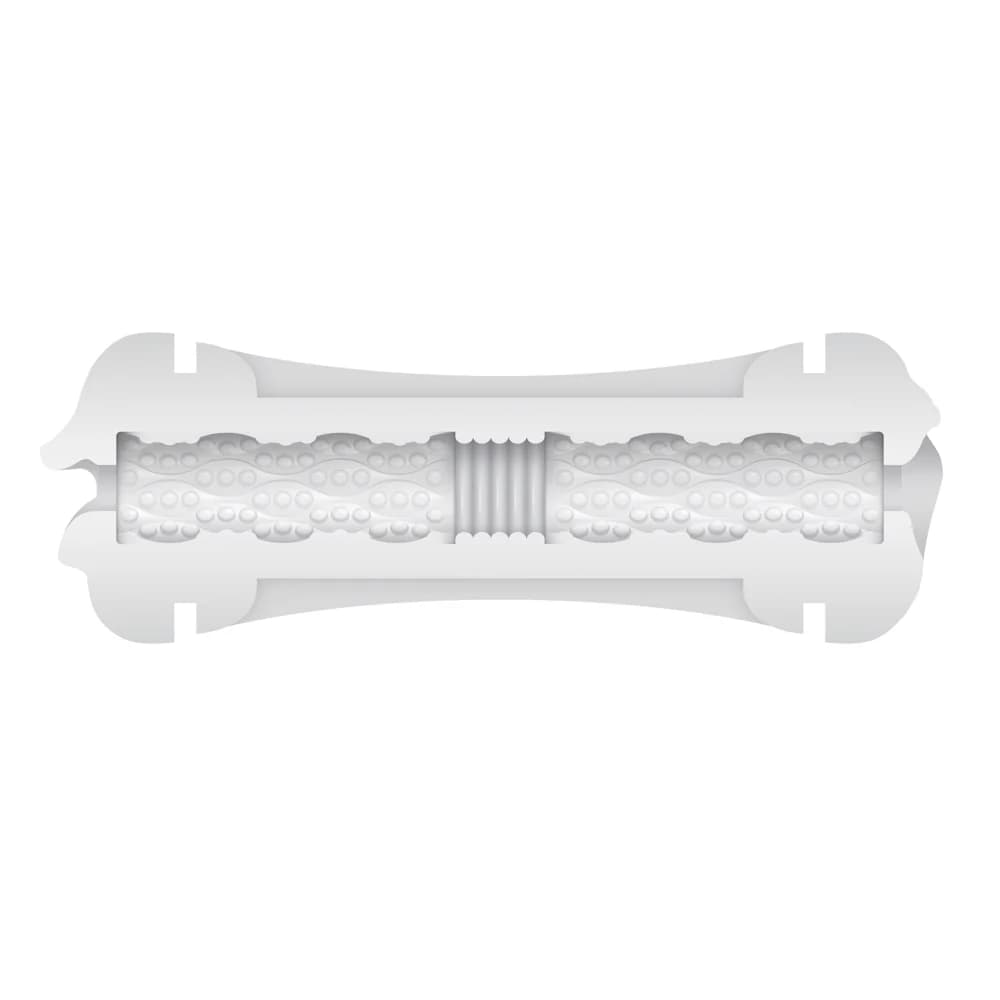 Zero Tolerance Double Dip Dual-Ended Realistic Stroker with Movie Download White thumbnail 2