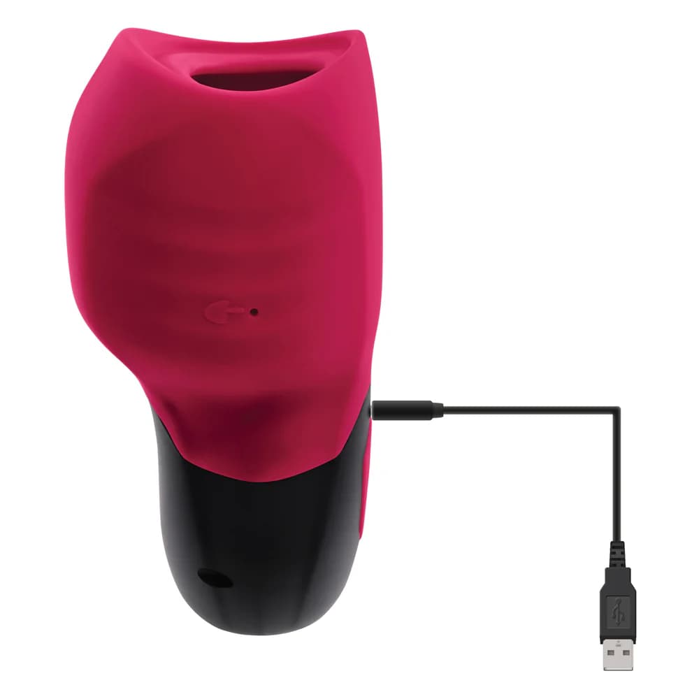 Gender X Body Kisses Rechargeable Vibrating Silicone Suction Massager Red thumbnail 5