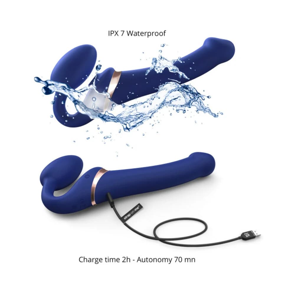 Strap-On-Me Multi Orgasm Bendable Strapless Strap-On Night Blue Medium thumbnail 3