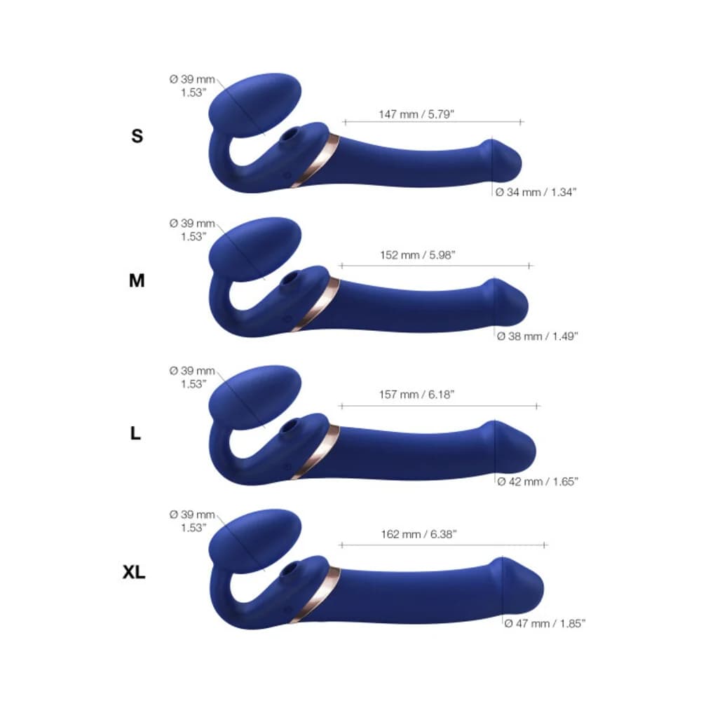 Strap-On-Me Multi Orgasm Bendable Strapless Strap-On Night Blue Medium thumbnail 6