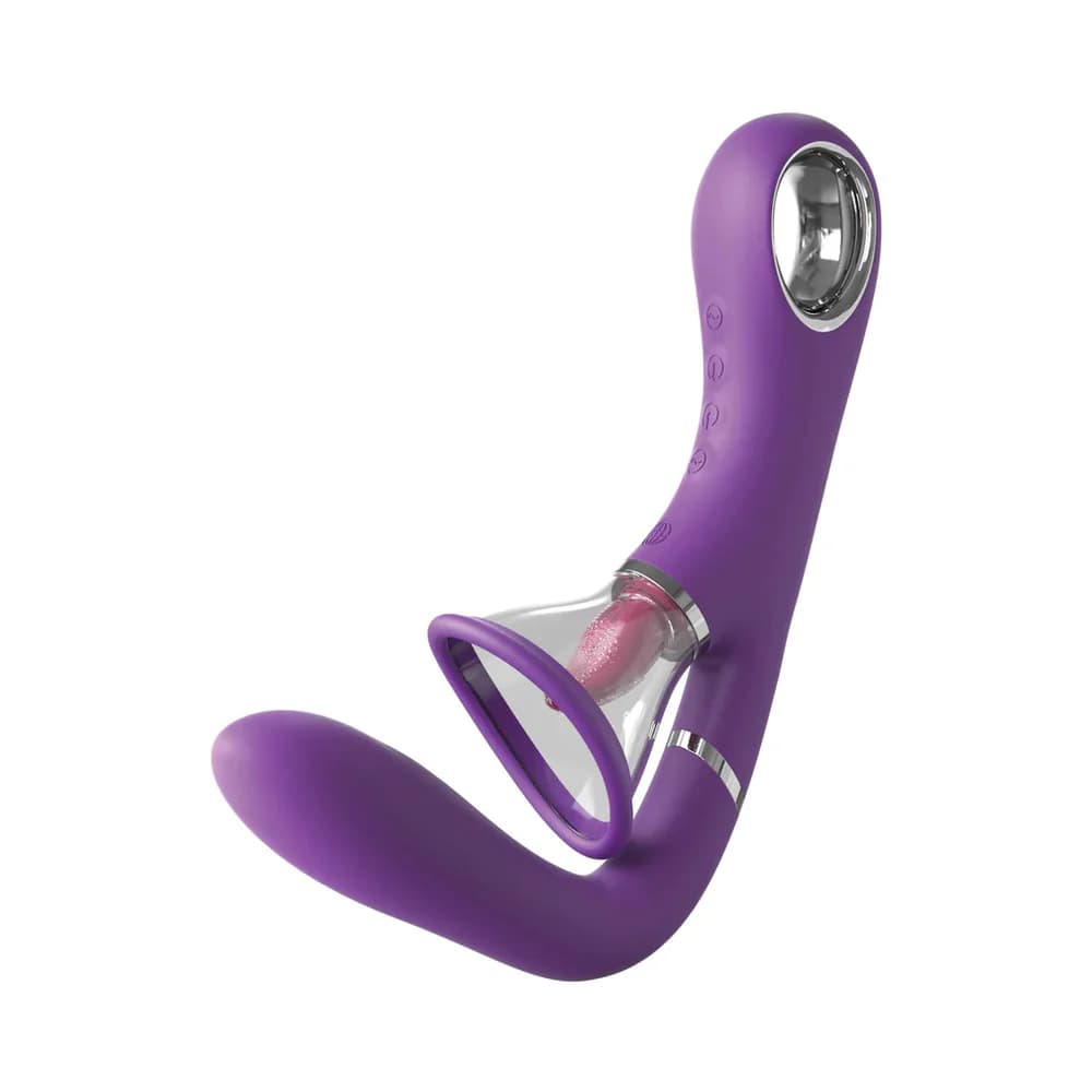 Fantasy For Her Her Ultimate Pleasure Pro Rechargeable Silicone Flicking Suction Dual Stimulator thumbnail 2