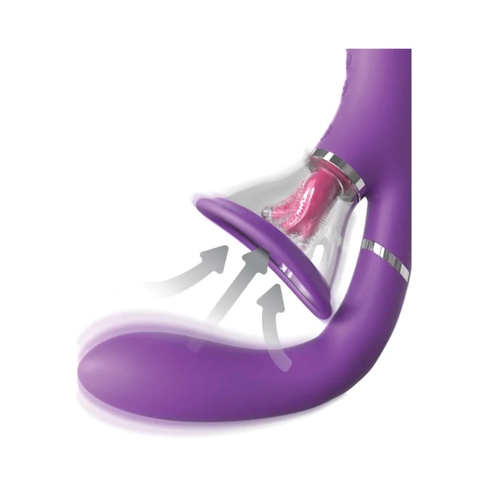 Fantasy For Her Her Ultimate Pleasure Pro Rechargeable Silicone Flicking Suction Dual Stimulator thumbnail 3