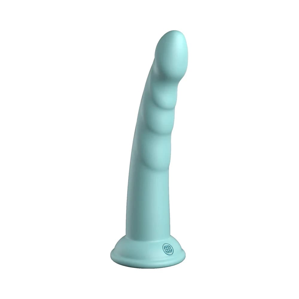 Dillio Platinum Collection Slim Seven 7 in. Silicone Dildo Teal thumbnail 2