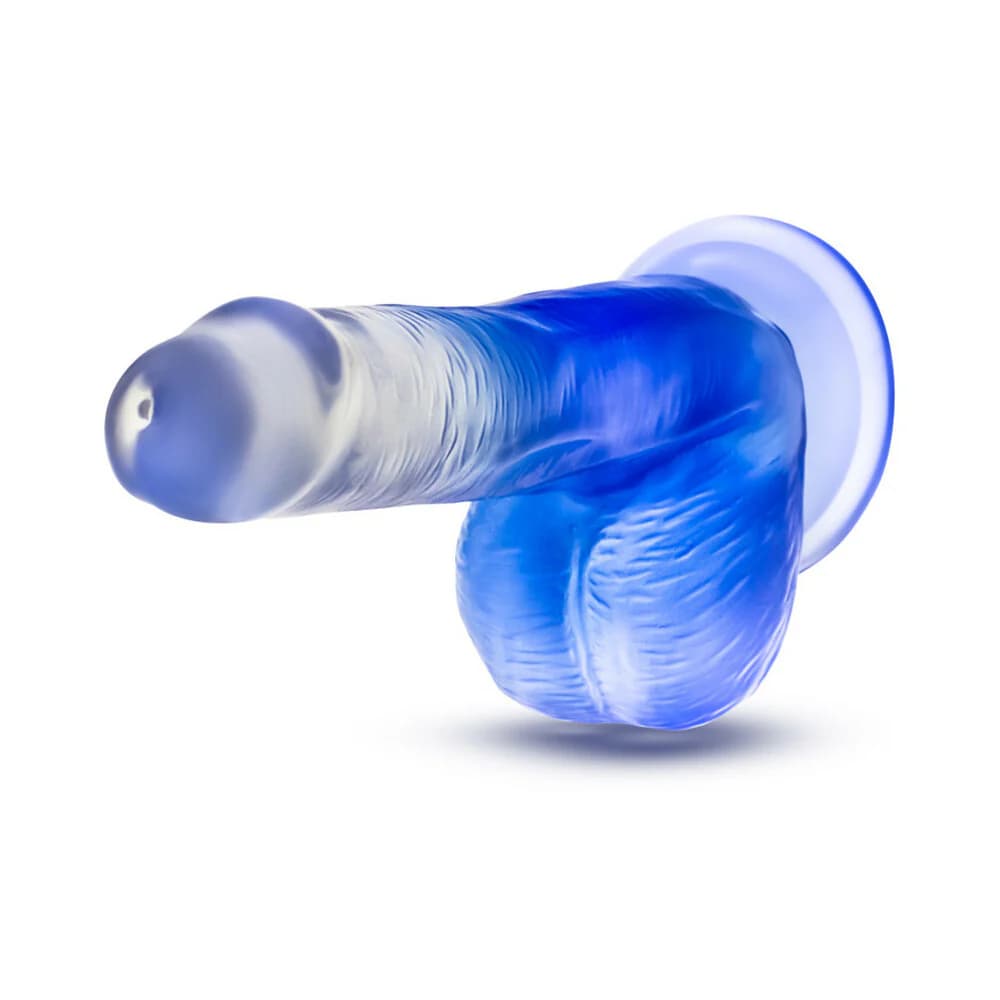B Yours Stella Blue 6 in. Dildo with Balls Blue thumbnail 4