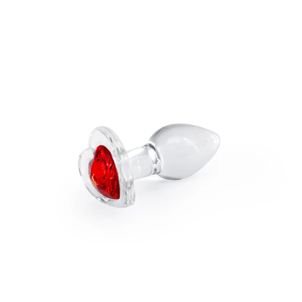 Crystal Desires Red Heart Gem Glass Plug Small thumbnail 2