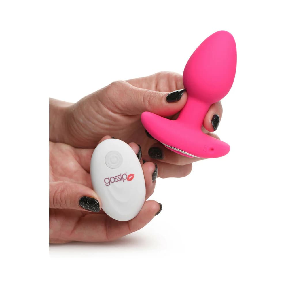 Curve Toys Gossip Pop Rocker Rechargeable Remote-Controlled Silicone Vibrating Anal Plug Magenta thumbnail 6