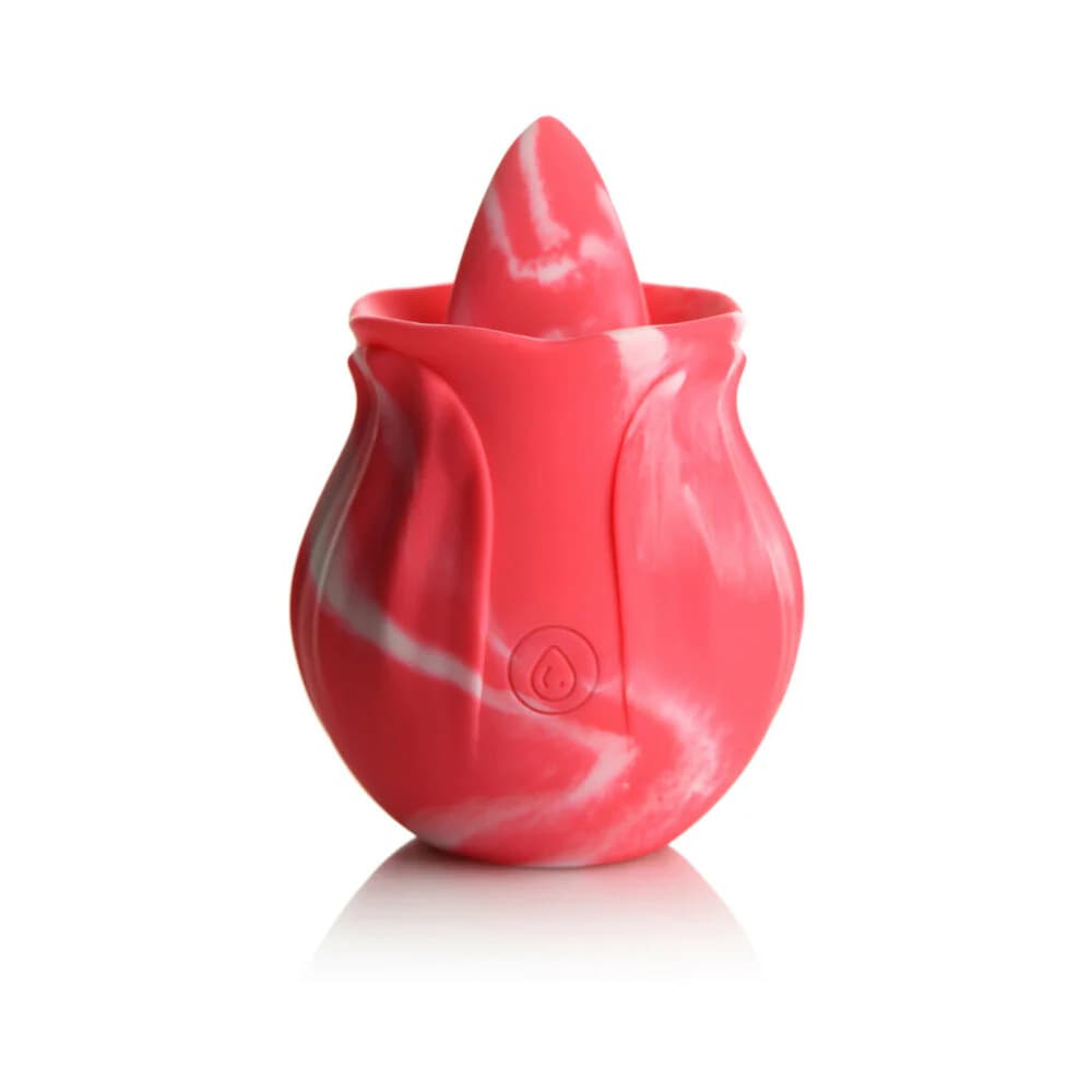 Curve Toys Gossip Cum Into Bloom Rechargeable Silicone Licking Rose Pink Twirl thumbnail 2