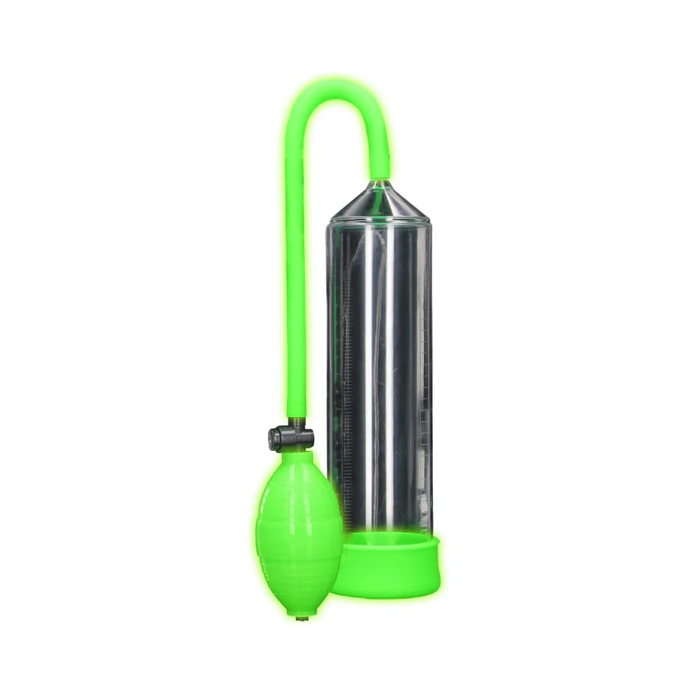 Ouch! Glow in the Dark Classic Penis Pump Neon Green thumbnail 2