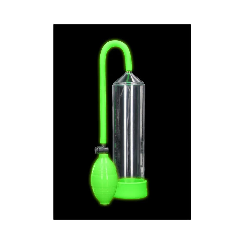 Ouch! Glow in the Dark Classic Penis Pump Neon Green thumbnail 3