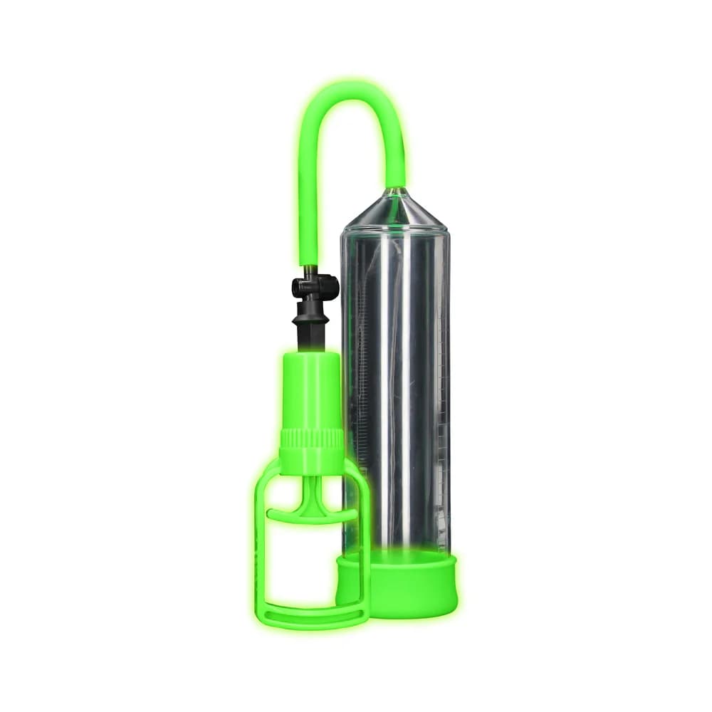 Ouch! Glow in the Dark Comfort Beginner Penis Pump Neon Green thumbnail 2