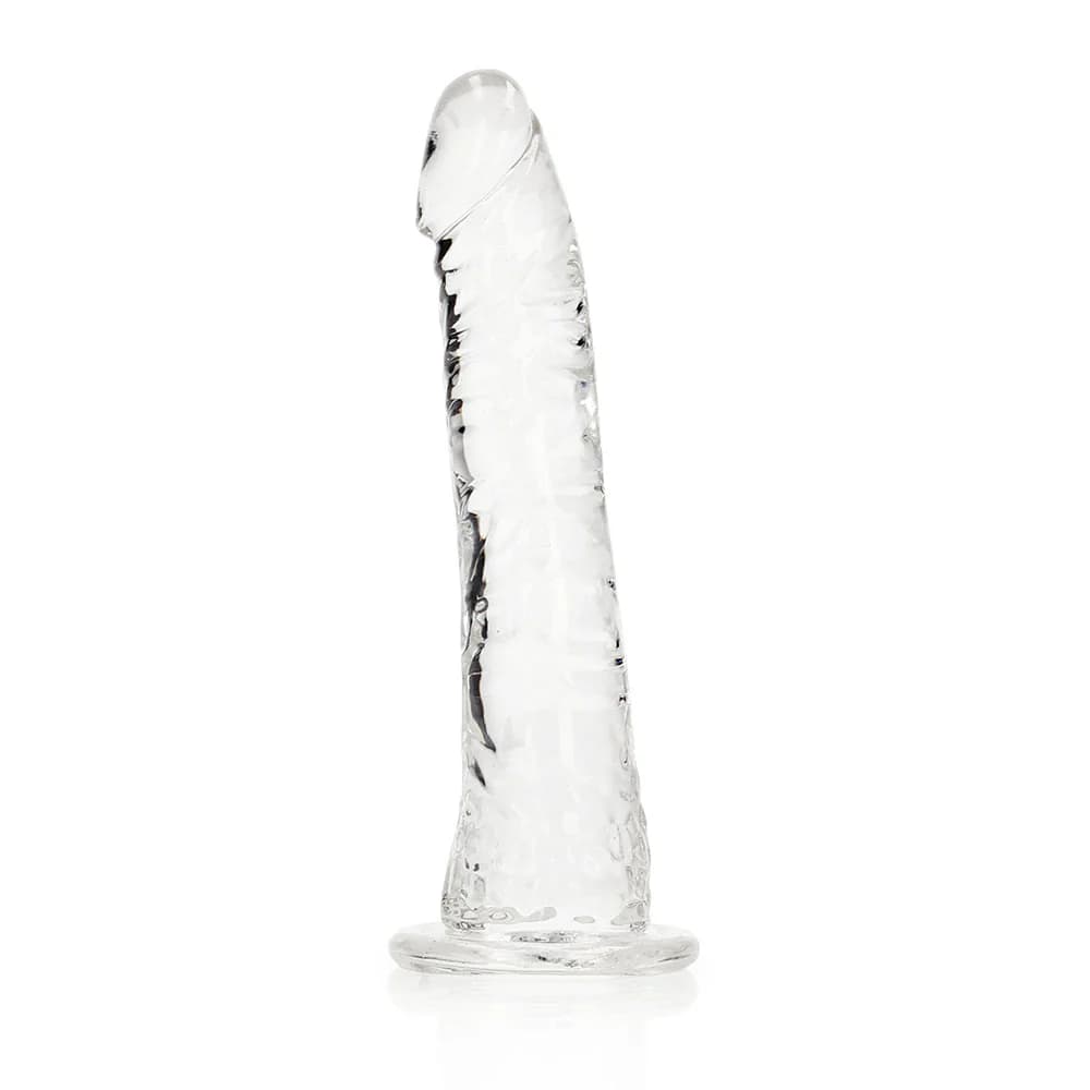 RealRock Crystal Clear Slim 6 in. Dildo Clear thumbnail 2