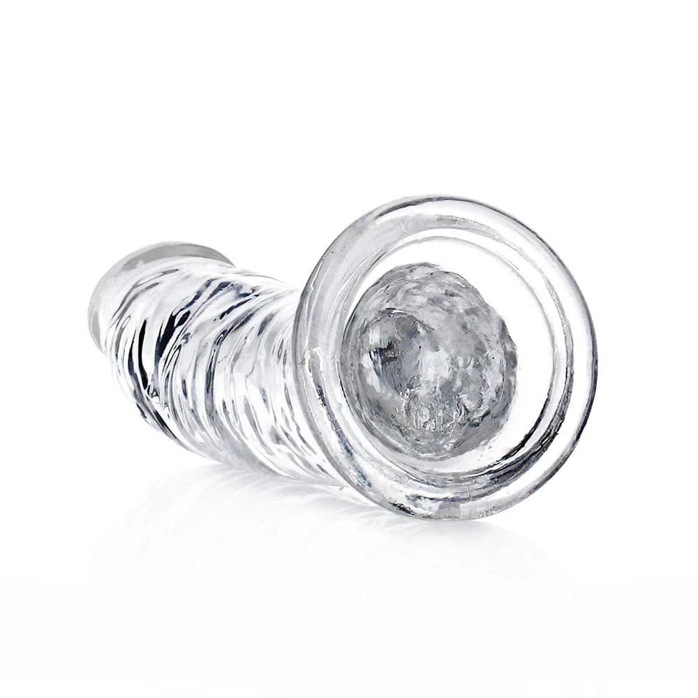 RealRock Crystal Clear Slim 6 in. Dildo Clear thumbnail 5