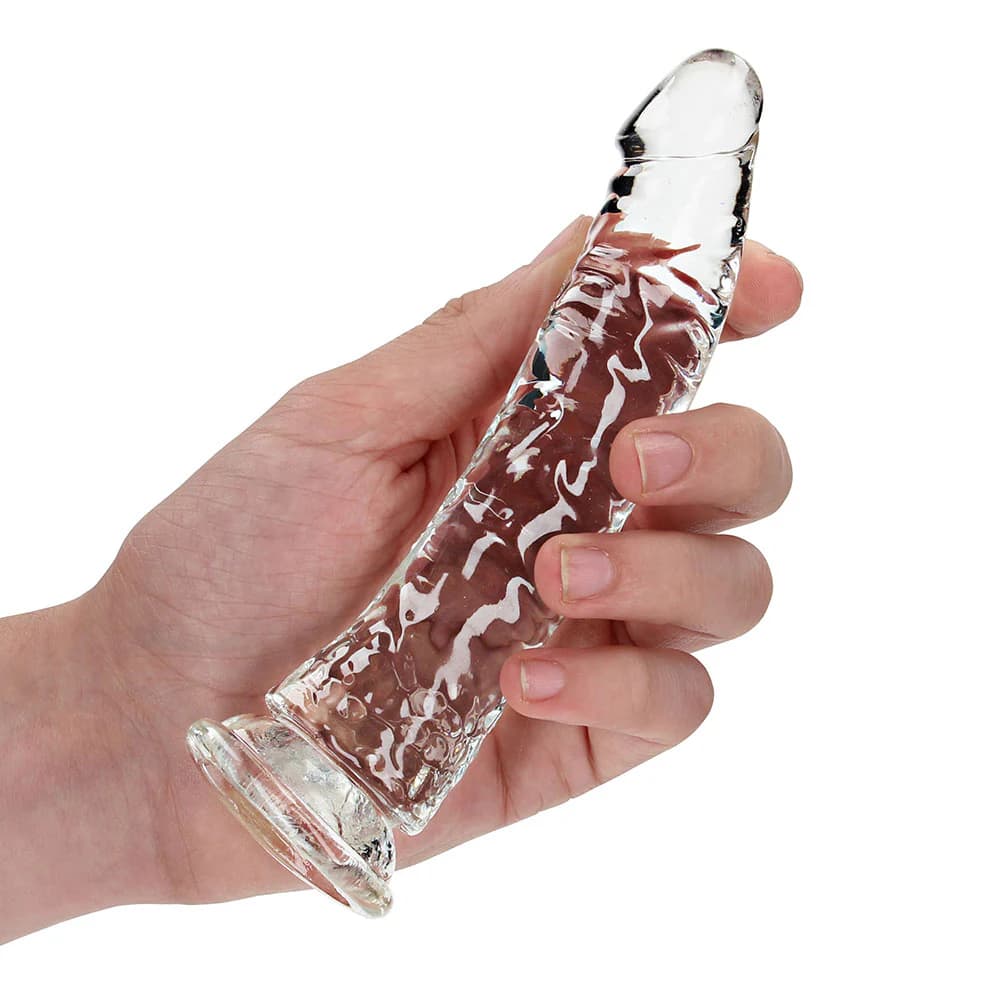 RealRock Crystal Clear Slim 6 in. Dildo Clear thumbnail 6