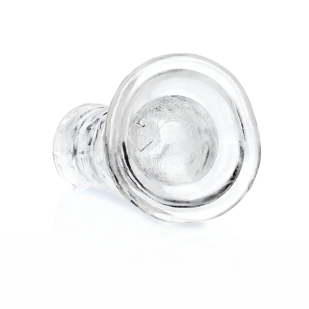 RealRock Crystal Clear Straight 6 in. Dildo Without Balls Clear thumbnail 5