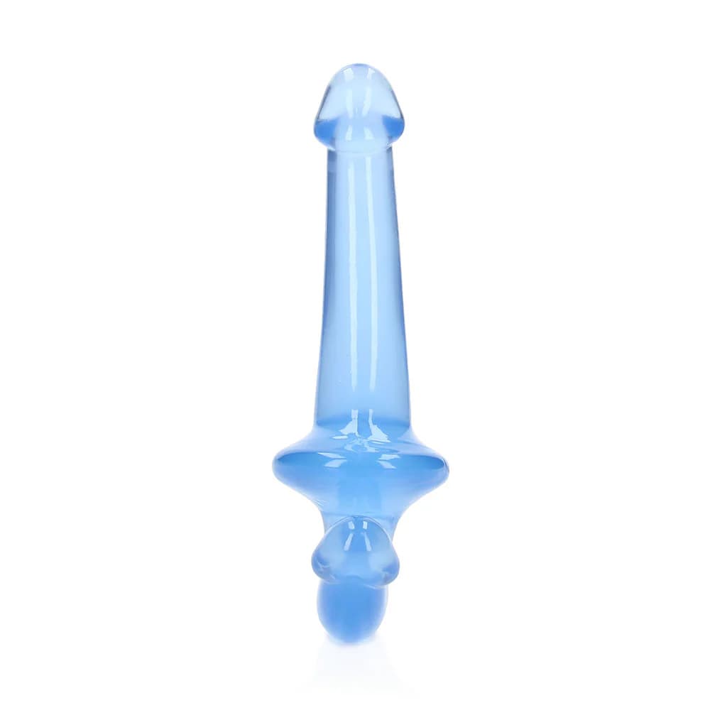 RealRock Crystal Clear 6 in. Strapless Strap-On Dildo Blue thumbnail 4