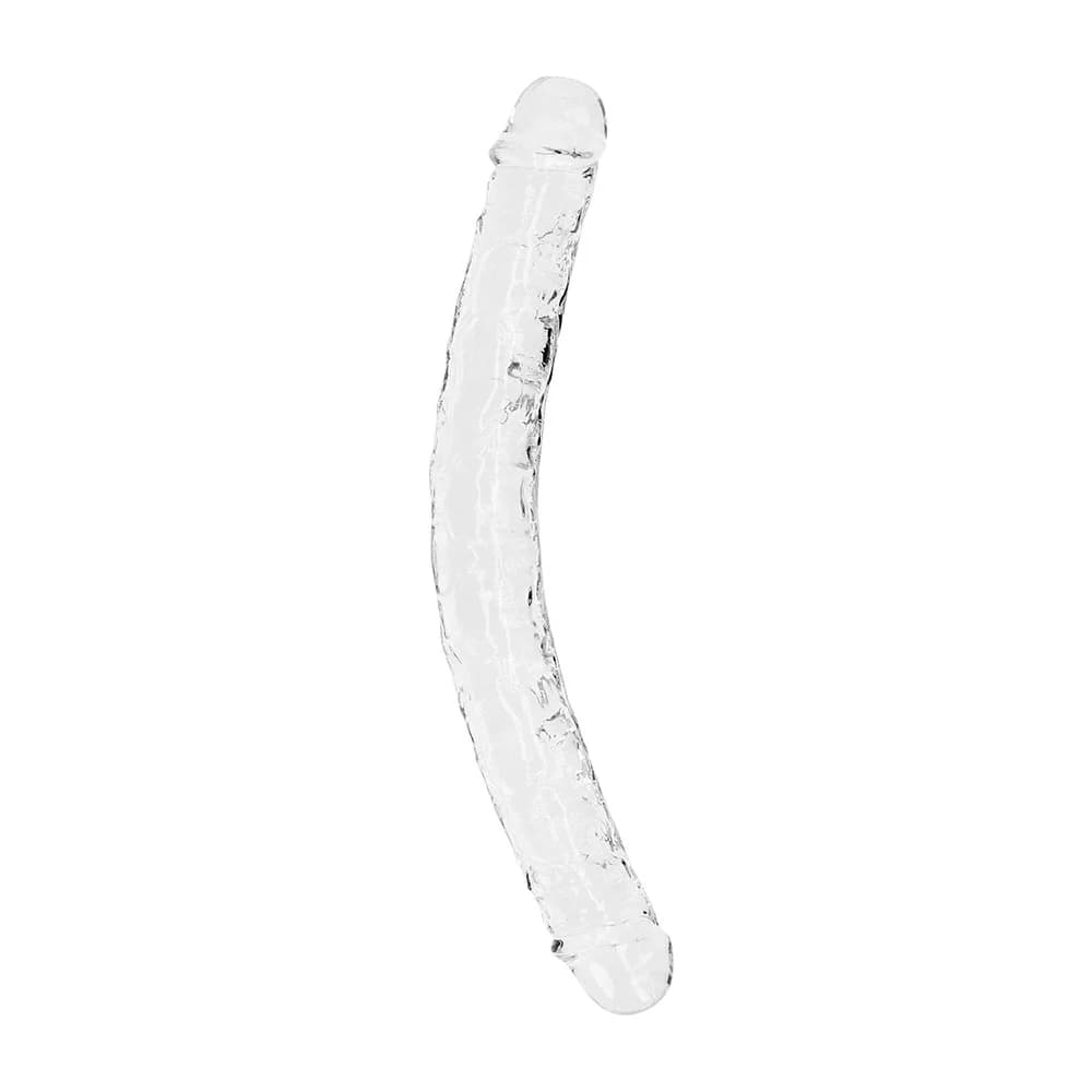RealRock Crystal Clear Double Dong 13 in. Dual-Ended Dildo Clear thumbnail 2