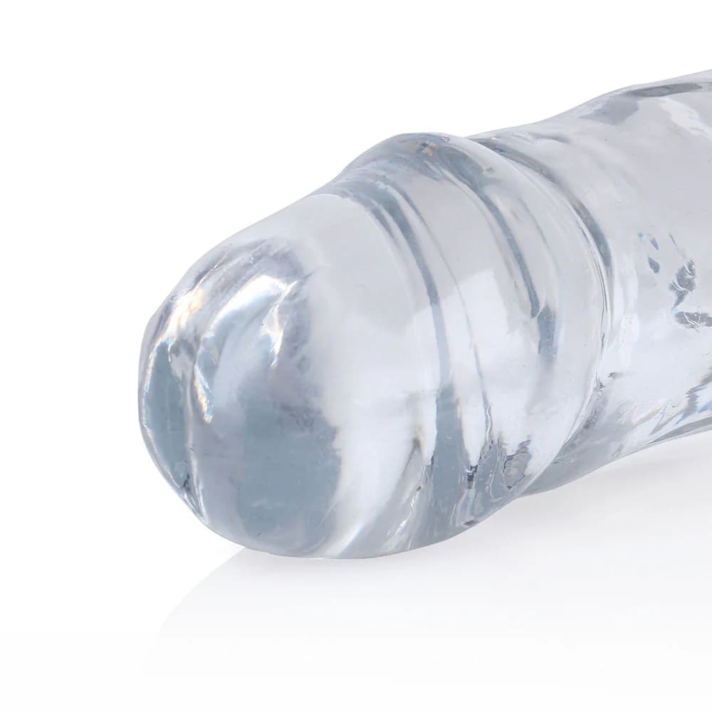 RealRock Crystal Clear Double Dong 13 in. Dual-Ended Dildo Clear thumbnail 4