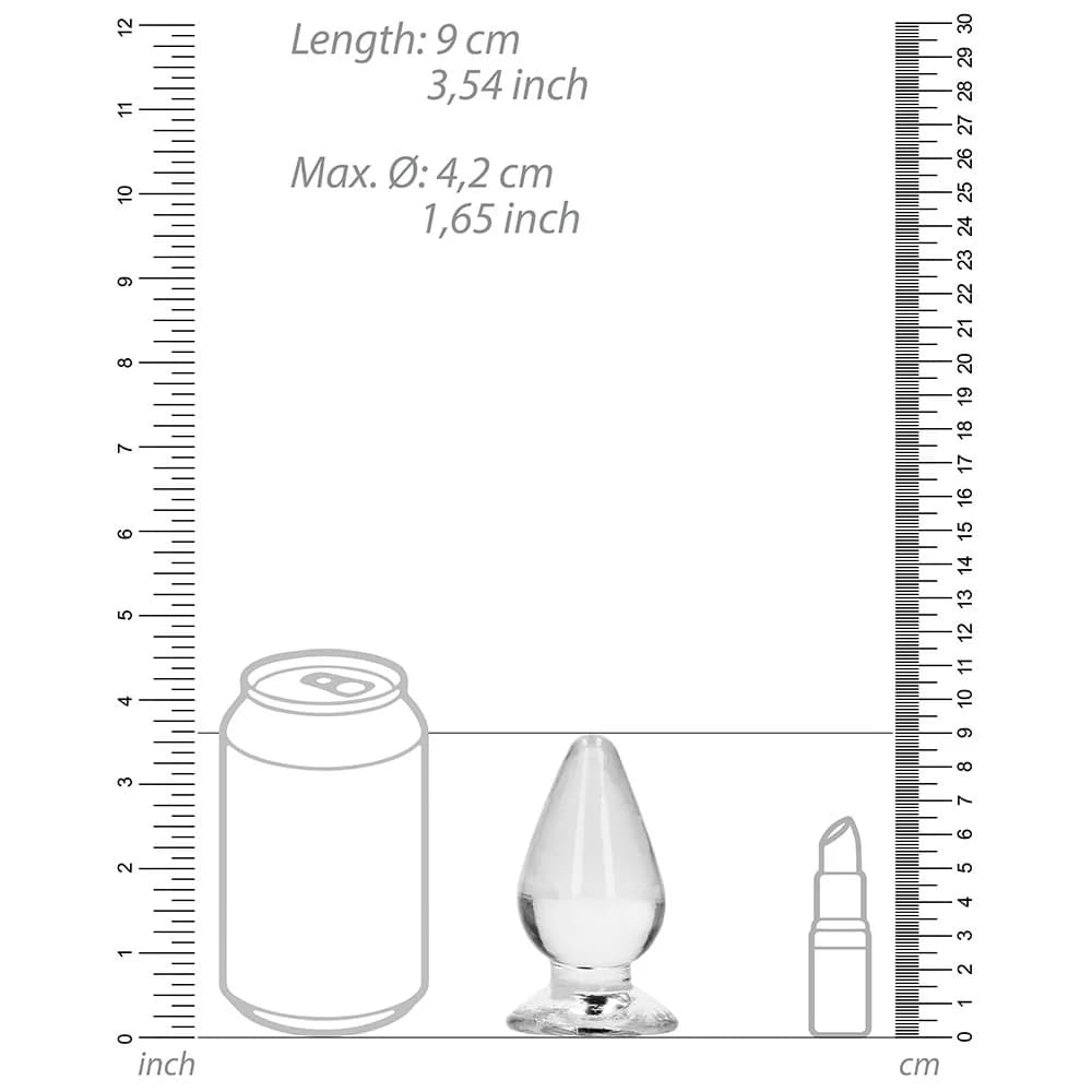 RealRock Crystal Clear 3.5 in. Anal Plug Clear thumbnail 5