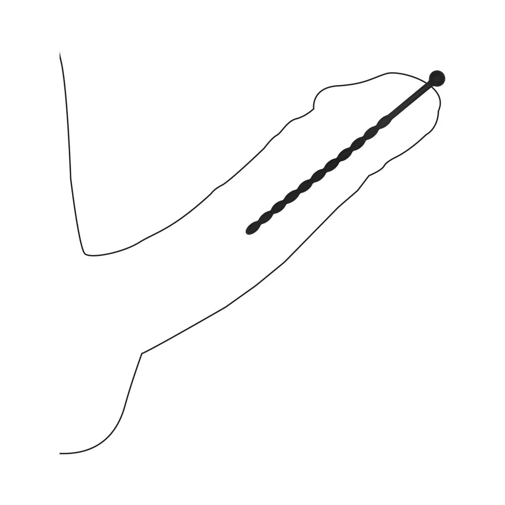Ouch! Urethral Sounding Beginners Silicone Plug Set Black 8 mm / 10 mm thumbnail 7