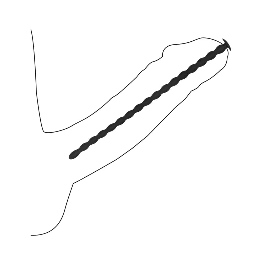 Ouch! Urethral Sounding Advanced Silicone Spiral Screw Plug Set Black 7 mm / 8 mm / 9 mm / 10 mm thumbnail 6