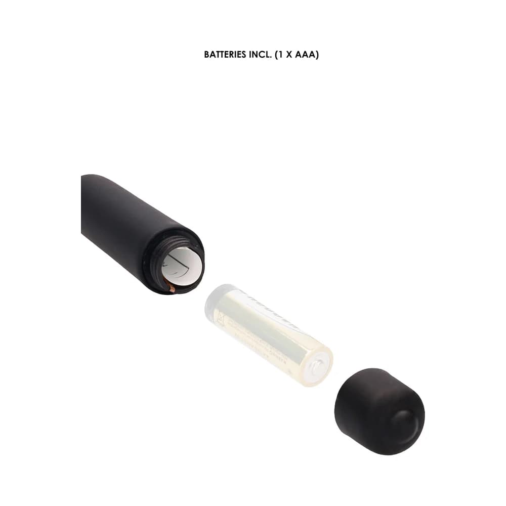 Ouch! Urethral Sounding Silicone Vibrating Bullet Plug With Beaded Tip Black 5.5 mm - 7 mm thumbnail 5