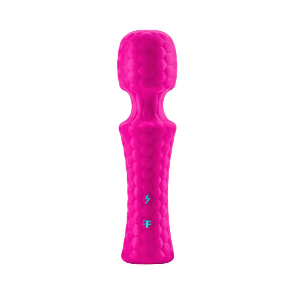 FemmeFunn Ultra Wand Mini Rechargeable Flexible Textured Silicone Vibrator Pink thumbnail 3