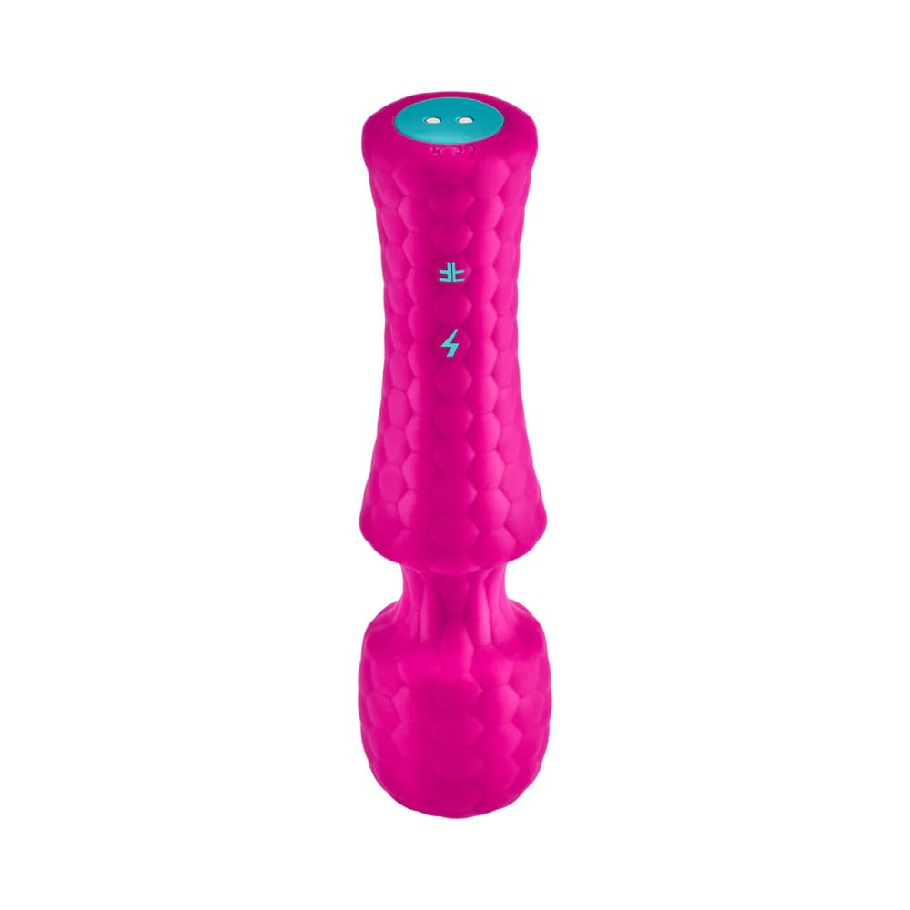 FemmeFunn Ultra Wand Mini Rechargeable Flexible Textured Silicone Vibrator Pink thumbnail 4