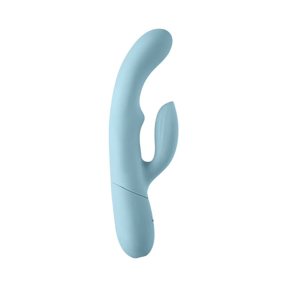 FemmeFunn Balai Rechargeable Silicone Swaying Motion Dual Stimulation Vibrator Light Blue thumbnail 4