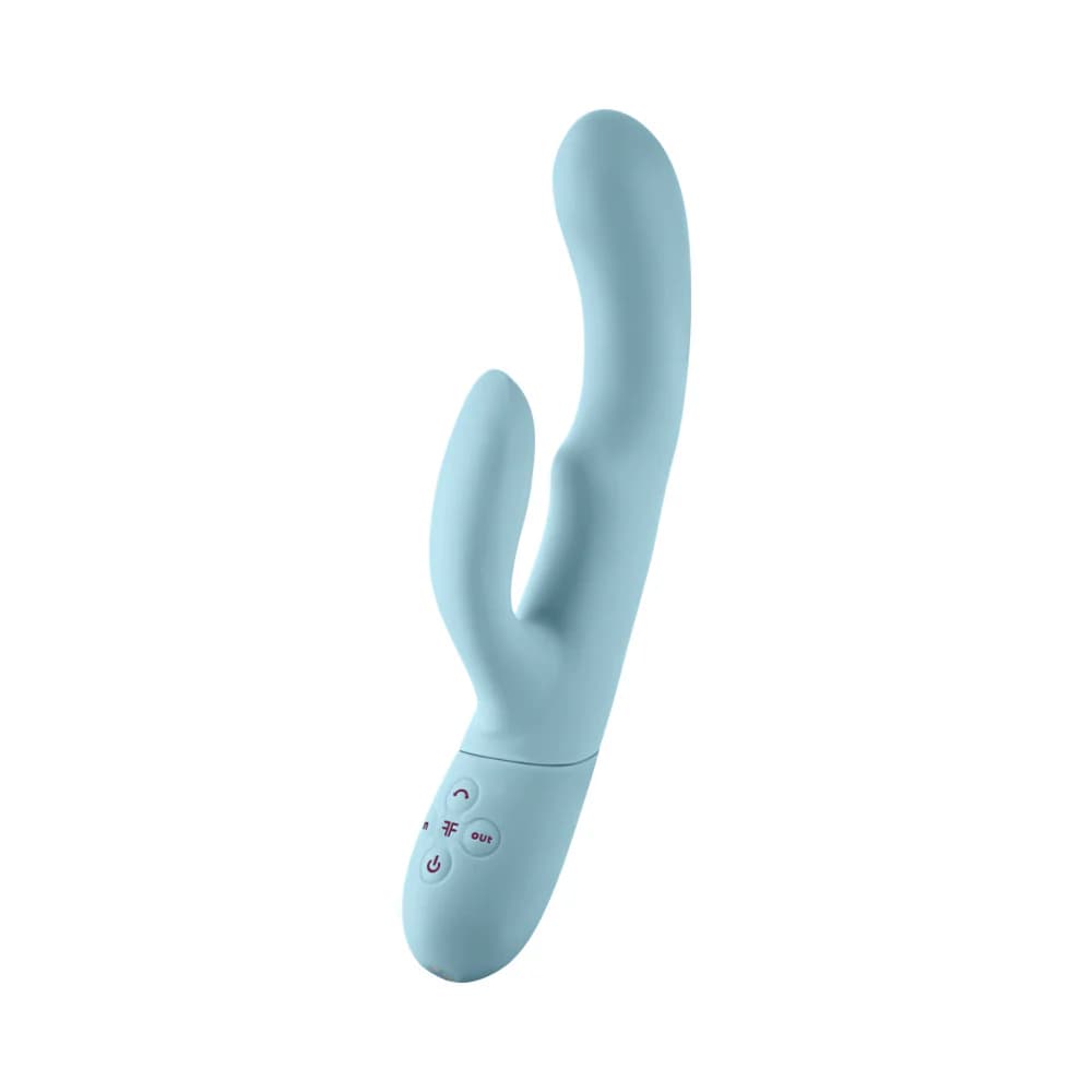 FemmeFunn Balai Rechargeable Silicone Swaying Motion Dual Stimulation Vibrator Light Blue thumbnail 5