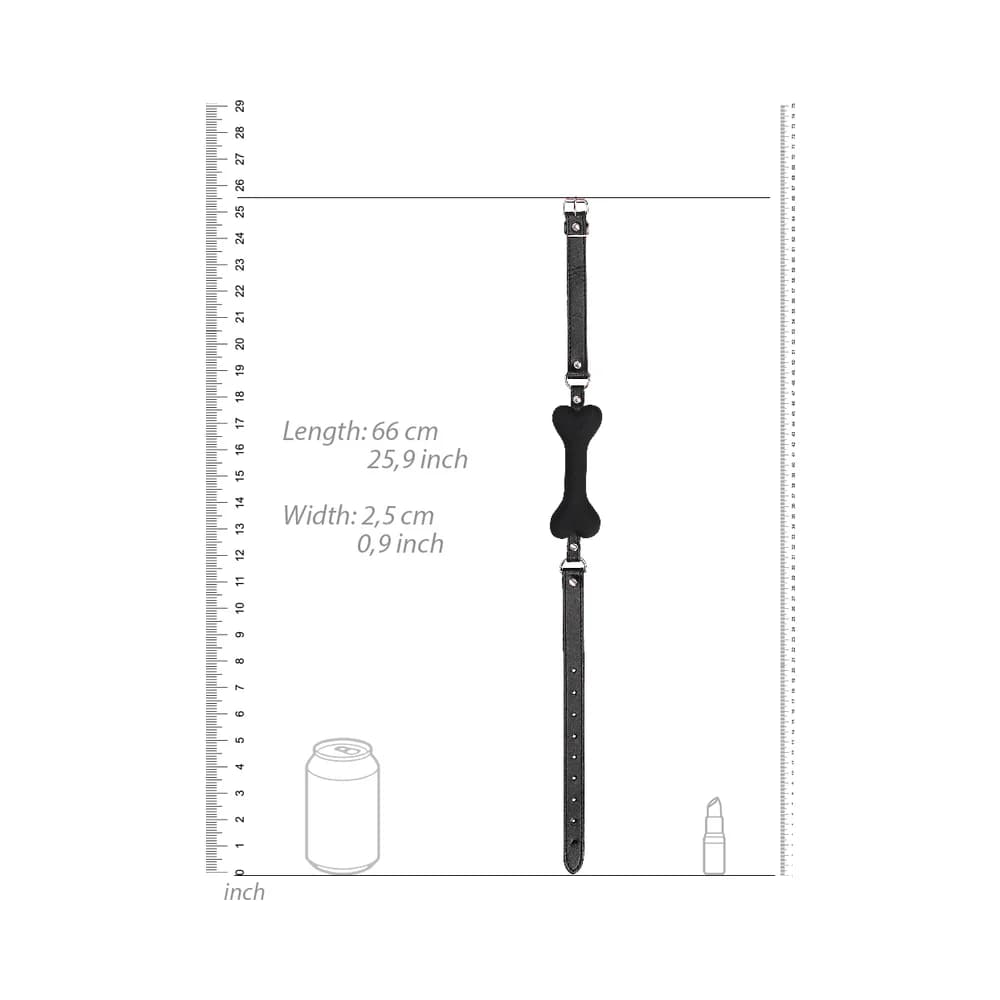 Ouch! Puppy Play Silicone Bone Gag Black thumbnail 4