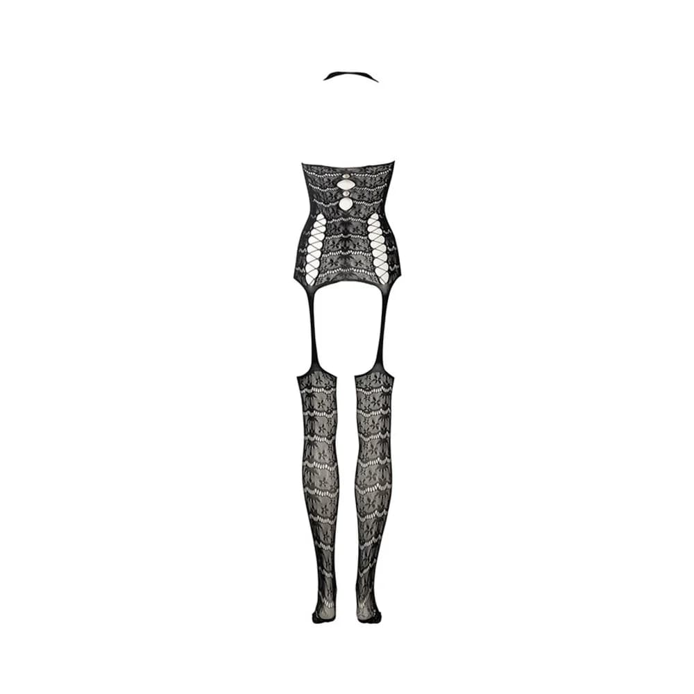 Le Desir Lace Suspender Bodystocking Black O/S thumbnail 6