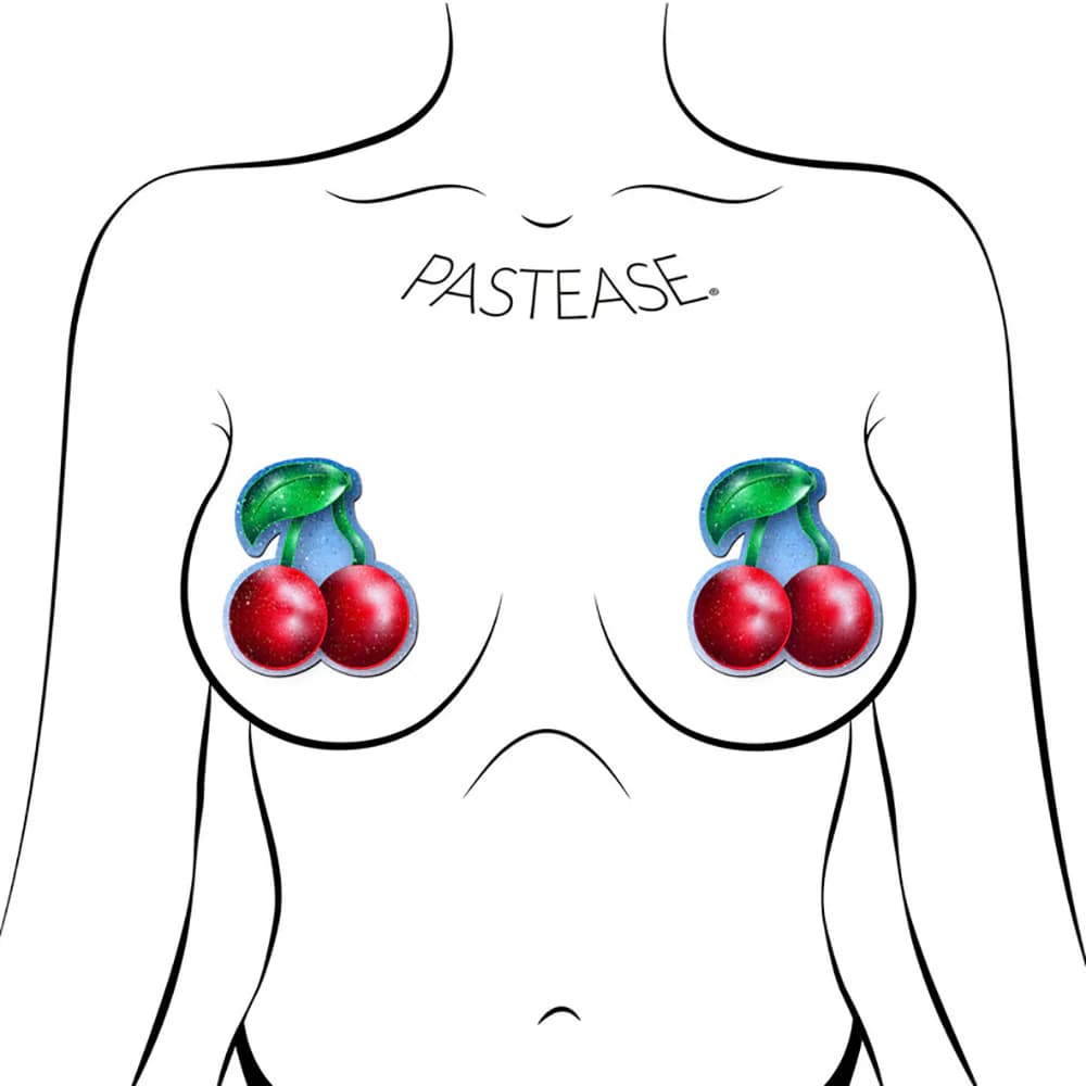 Pastease Cherry: Red Cherries Nipple Pasties thumbnail 3