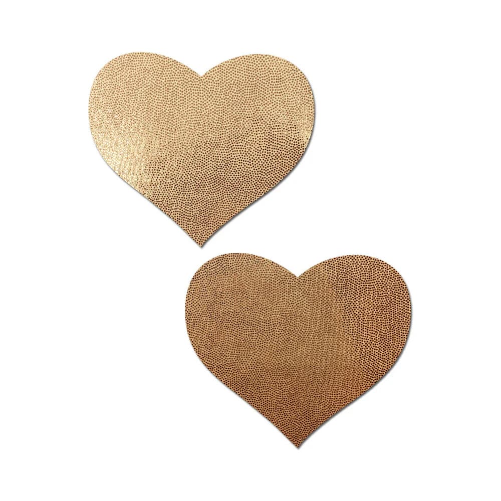 Pastease Love: Liquid Rose Gold Heart Nipple Pasties thumbnail 2