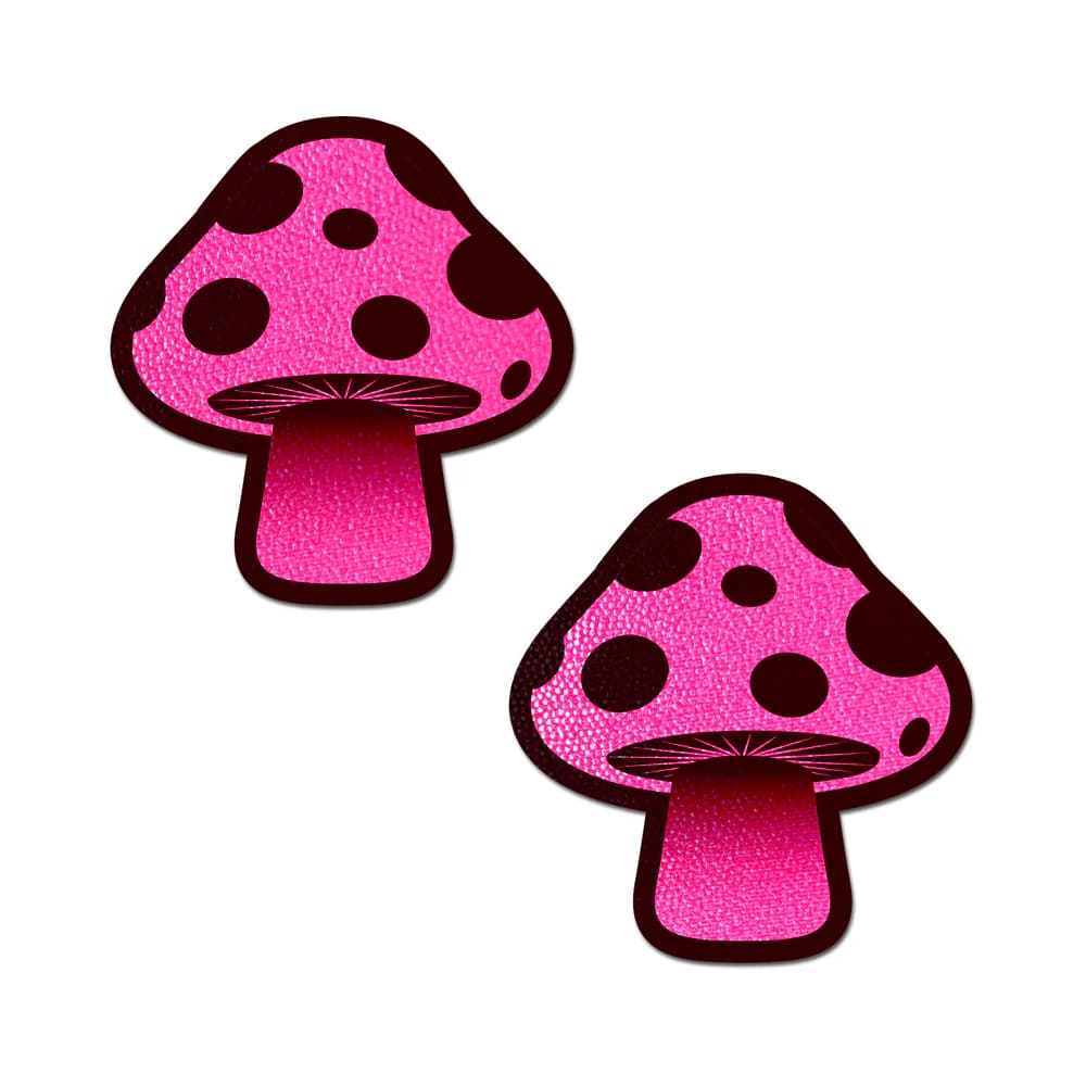Pastease Mushroom: Neon Pink Shroom Nipple Pasties thumbnail 2