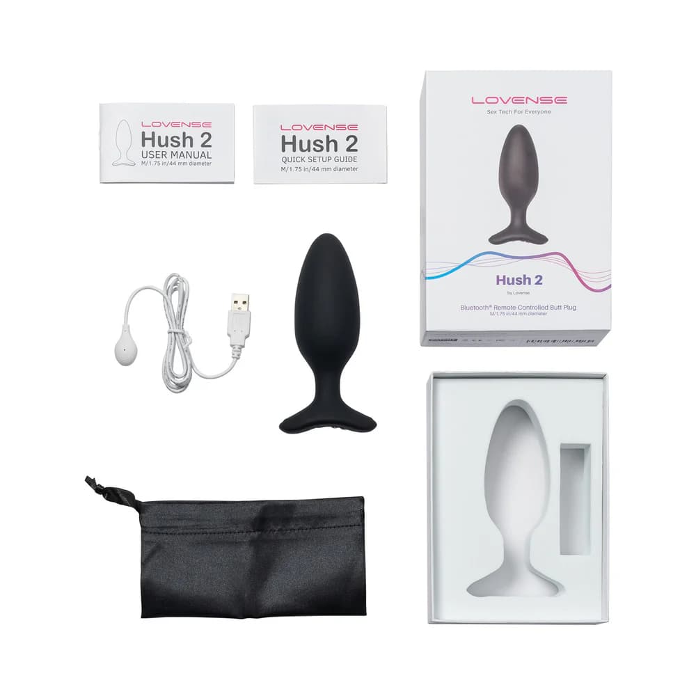 Lovense Hush 2 Bluetooth Remote-Controlled Vibrating Butt Plug Medium 1.75 in. thumbnail 2