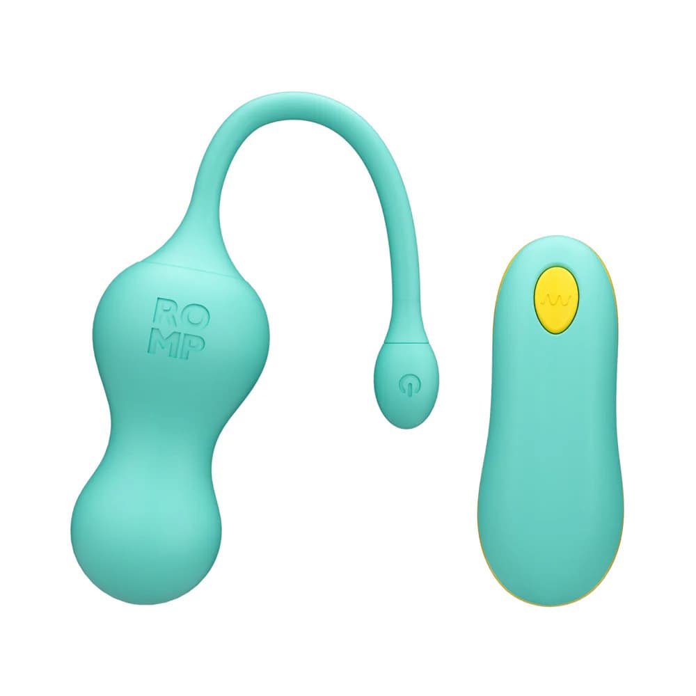 ROMP Cello Rechargeable Remote-Controlled Silicone G-Spot Egg Vibrator Light Teal thumbnail 3
