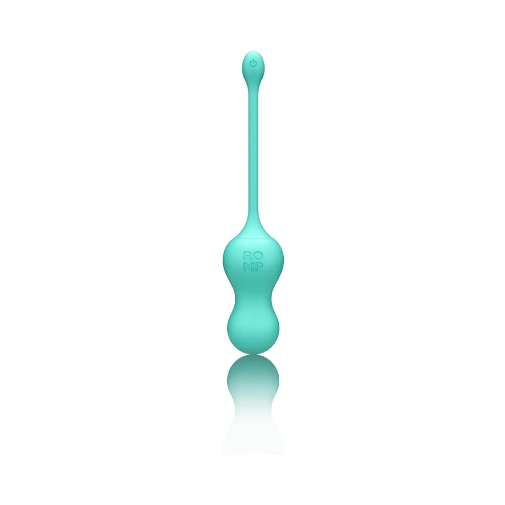 ROMP Cello Rechargeable Remote-Controlled Silicone G-Spot Egg Vibrator Light Teal thumbnail 4