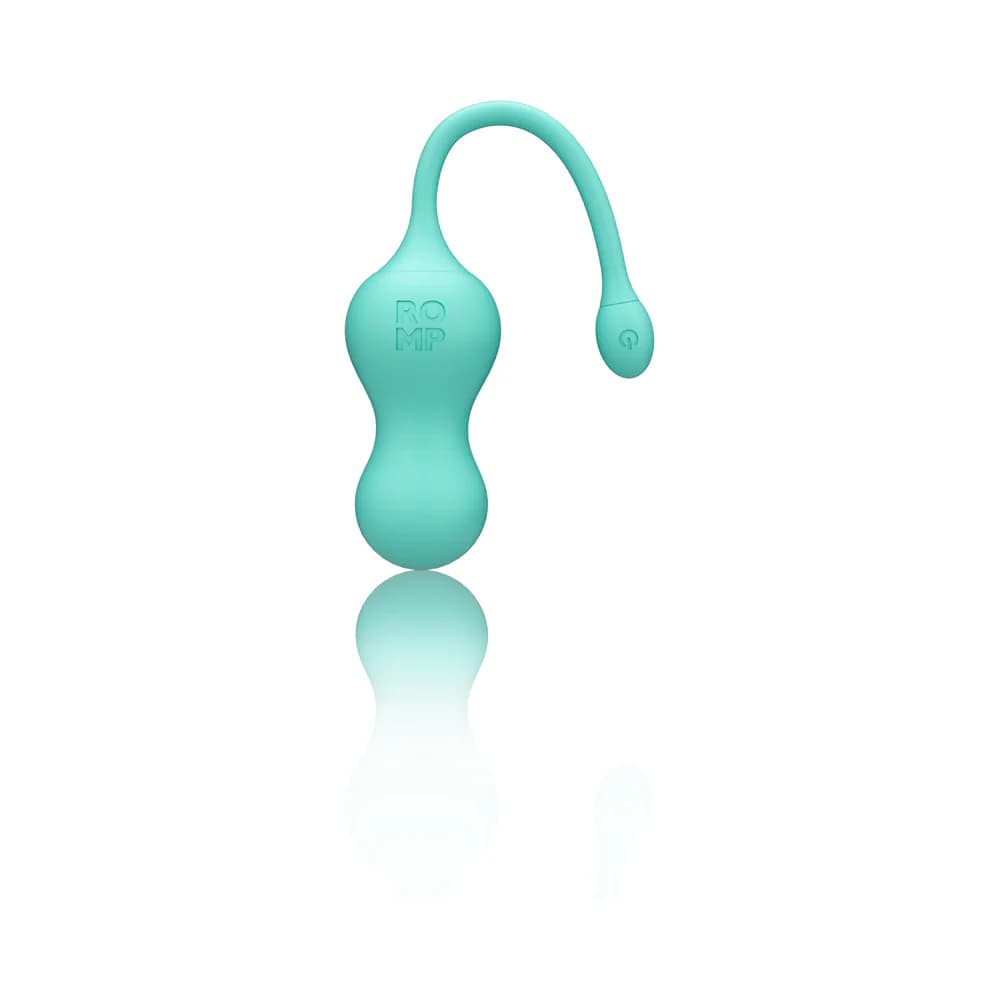 ROMP Cello Rechargeable Remote-Controlled Silicone G-Spot Egg Vibrator Light Teal thumbnail 5