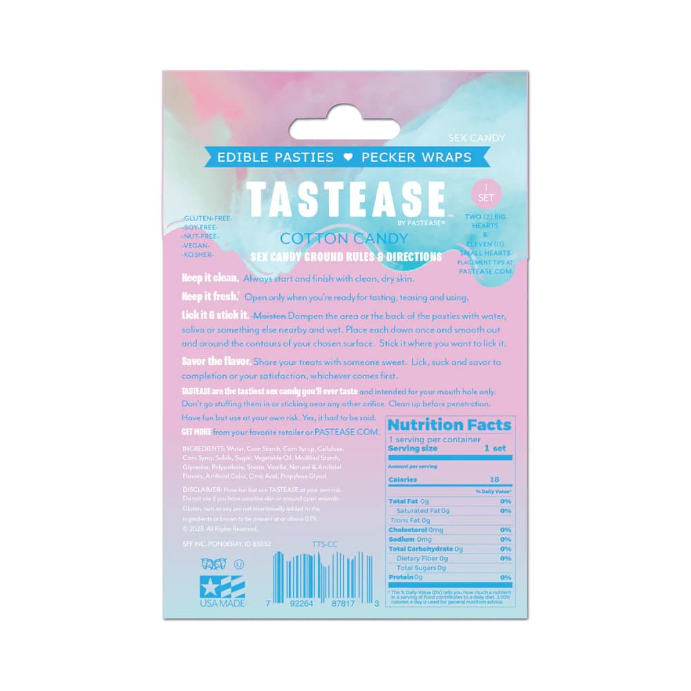 Tastease by Pastease Cotton Candy Edible Pasties & Pecker Wraps thumbnail 2