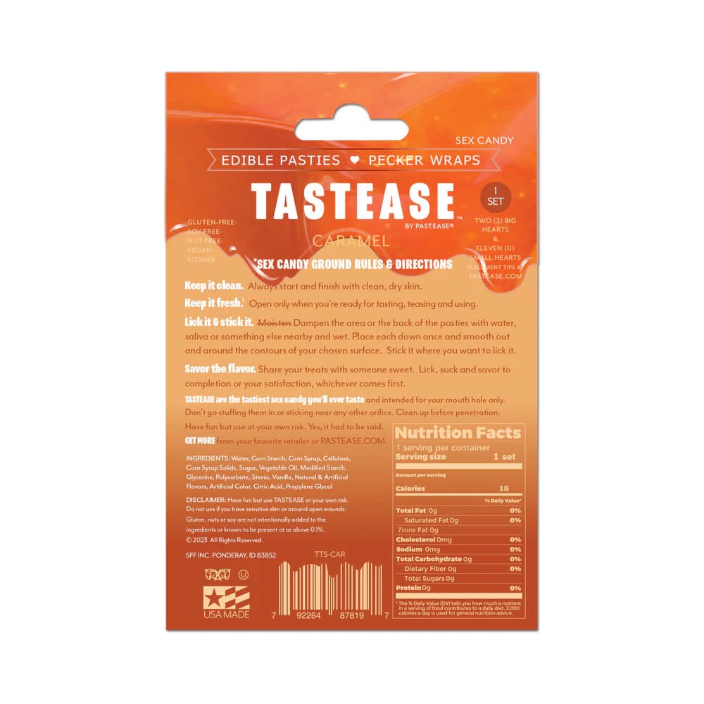 Tastease by Pastease Caramel Candy Edible Pasties & Pecker Wraps thumbnail 2