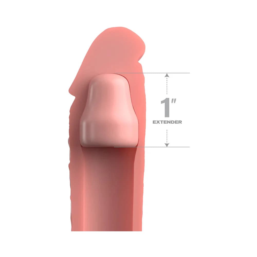 Fantasy X-tensions Elite 7 in. Silicone Sleeve with 1 in. Extender Beige thumbnail 3